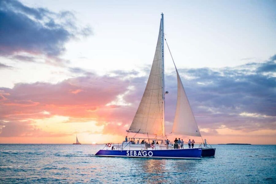 Key West: Catamaran Champagne Sunset Sail - The True Sailing Part: Sails Up After Historic Seaport