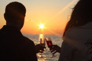 Key West Cocktail Cruise Adults Only Sunset Cruise with Open Bar - The crew setup: live commentary, music, and a professional photographer guide