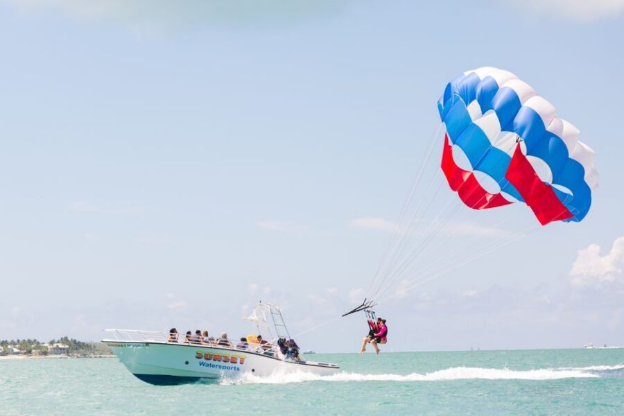Key West Parasailing at Smathers Beach - Panoramic Views of Key West and The Slow Water Dip That Breaks the Tension
