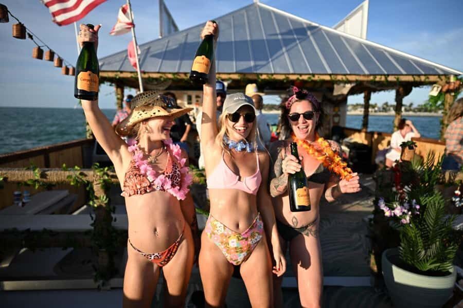 Key West: Sandbar Safari Tiki Cruise - The sandbar stop: jump in, wade, and do nothing