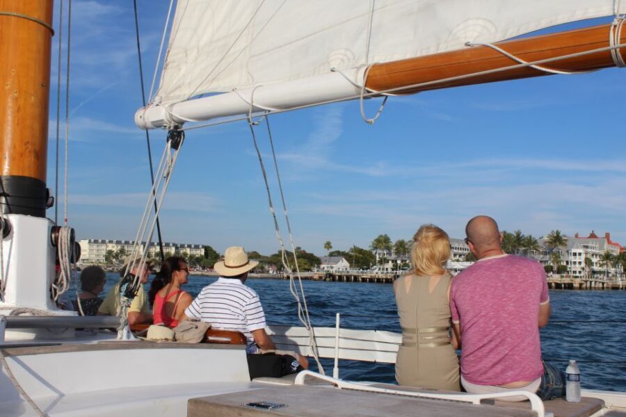Key West: Schooner Sunset Sail with Food & Drinks - America 2.0 Details: Teak Decks and 3,600 Square Feet of Canvas
